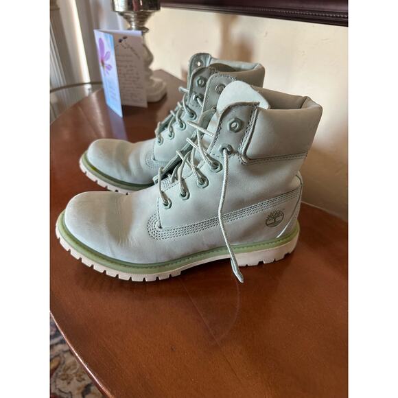 Timberland Boots Womens 8.5 M MintGreen Tiffany co. Blue - Picture 10 of 10